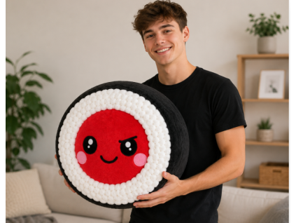 Plush Friends Kawaii Sushi plyšové 60cm barva červená