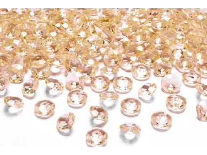 Diamantové krystaly oranžovo žluté 100 ks