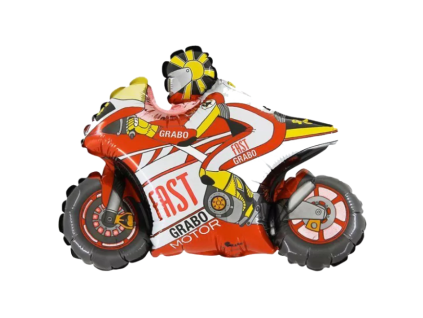 Fóliový balónek s tyčkou - Motorka - 36 cm