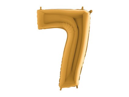 Fóliový balónek číslice 7 - zlatý - 102 cm