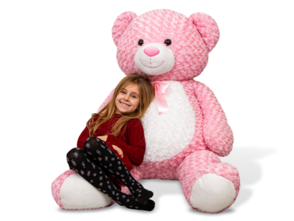 Medvěd růžový plyšový XL 135 cm