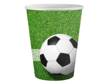 Kelímky papírové EKO "Fotbal" 200ml, 6ks