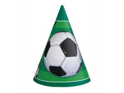 Party čepičky papírové "Fotbal 3D", 8ks