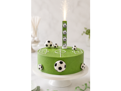 Fontána na dort - Fotbal - 12 cm