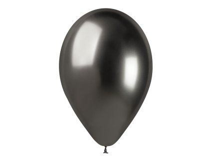 Chromový latexový balónek 33cm Shiny Vesmírně šedá #090