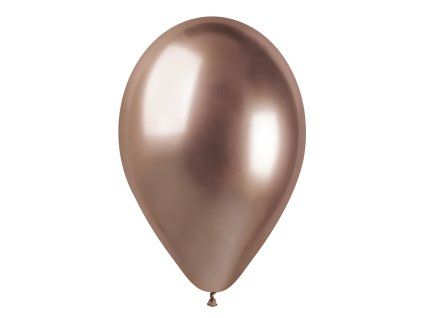 Chromový latexový balónek 33cm SHINY rose gold  #096