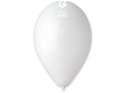 Kulatý latexový balónek 30cm Bílá #001