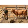 Zoolandia Kráva hnědá a farmář s doplňky