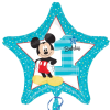Fóliový balónek hvězda 45 cm Mickey mouse 1st Birthday