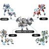 Robot/zvíře 2v1 8 cm kov 4 barvy