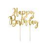 Zápich do dortu  Happy Birthday - zlatý