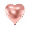 Fóliový balónek - Srdce - Rose gold - 35 cm