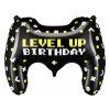 Fóliový balónek Gamepad Level up Birthday, 60 x 45 cm