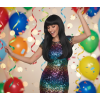 Paruka Premium dlouhé černé vlasy s ofinou