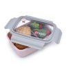 Melii Bento Box krabička na svačinu 880 ml - růžová