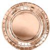 Papírové talířky - Zlatorůžové - rosegold , 6 ks, 18 cm