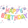 Party nápis Girlanda Happy Birthday mix barev