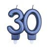 svíčka na dort číslice 30 modrá