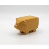 Stavebnice 3D puzzle zvířátko prase žlutá