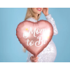 Balónek fóliový 43 cm Srdce Mom to be růžové