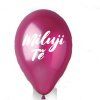 Metalický latexový balónek 33cm MILUJI TĚ mix růžová / červená / bordó
