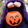 Halloweenský kotlík - Dýně s uchem a se světlem