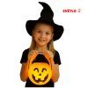 Halloweenský kotlík - Dýně s uchem a se světlem