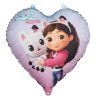 Fóliový balónek - Srdce Gabby´s Dollhouse 35 cm