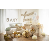 Baby shower, houpací kůň béžovozlatý