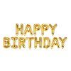 Fóliový balónkový nápis Happy Birthday - zlatý