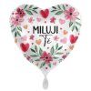 Fóliový balónek srdce Miluji Tě 43cm