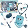 Doktor hrací set se zvukem a světlem, šedý stetoskop