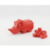Stavebnice 3D puzzle zvířátko nosorožec 4 barvy