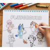Bluey Sada blok s omalovánkami, samolepkami a fixami