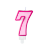 Svíčka dortová číslo 7 růžová