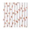 Brčka papírová srdíčka rose gold 10 ks