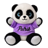 Plyšová panda s farebným tričkom a menom 17 cm