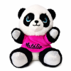 Plyšová panda s barevným tričkem a jménem 17 cm