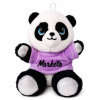 Plyšová panda s farebným tričkom a menom 17 cm
