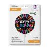 Fóliový balónek kulatý 46 cm Happy Birthday