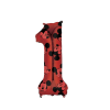 Fóliový balónek 66 cm číslo 1 Mickey červený