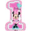 Fóliový balónek 71 cm 1st Birthday Minnie růžový