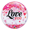 Balónková bublina Love you 56cm