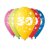 Kulaté latexové balónky 30 cm číslo 30 mix barev 5 ks