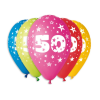 Kulaté latexové balónky 30 cm číslo 50 mix barev 5 ks