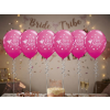 Kulaté latexové balónky 28 cm číslo Hen Night! růžové 6 ks