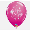 Kulaté latexové balónky Hen Night! - růžové - 28 cm - 6 ks