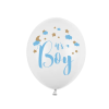 Kulaté latexové balónky 30 cm bílé It´s a Boy, 6 ks