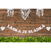 Girlanda - Láska je sladká - perleťový papír
