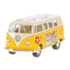 Kinsmart Autobus Volkswagen 13cm kov ( PEACE LOVE ) zpětný chod
